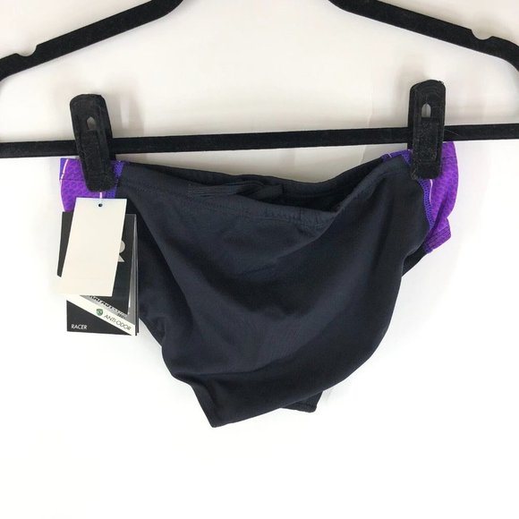TYR Mens Racer Swimwear Bottoms Briefs Drawstring Phoenix Purple Black 30 US XS - Picture 5 of 11